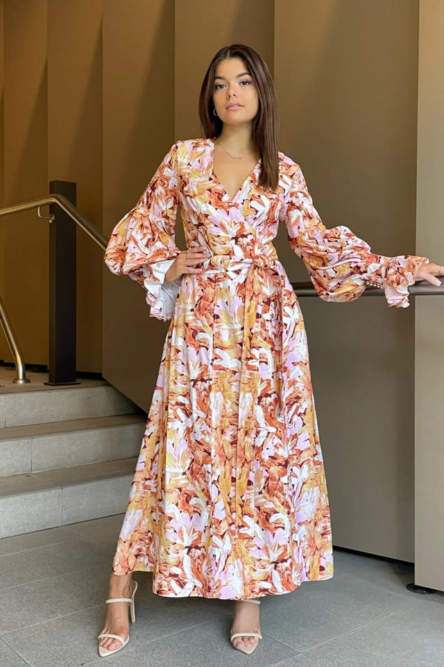 Acler Lydford Dress in Lilac Brush - 16 / Multi - Dresses