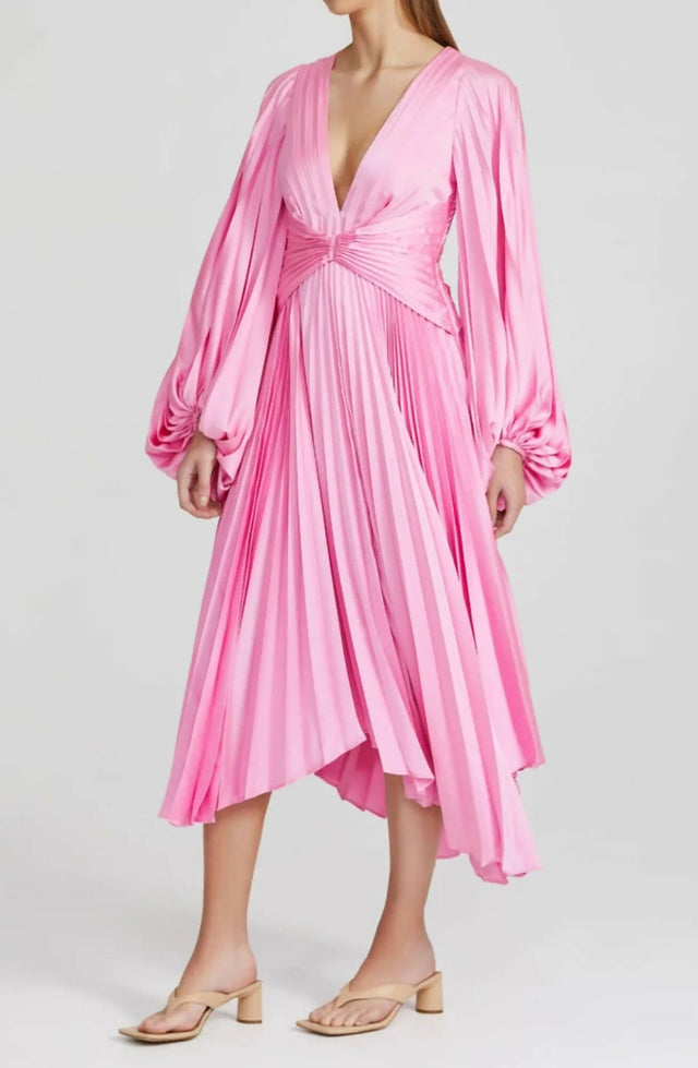 Acler Palms Dress in Confetti Pink - Dresses