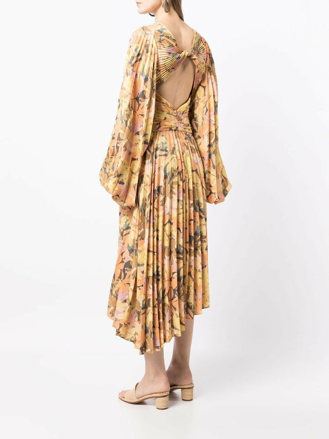 Acler Palms Floral - Print Dress - 14 / Multi - Dresses