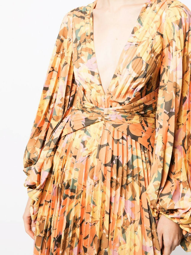 Acler Palms Floral - Print Dress - 14 / Multi - Dresses
