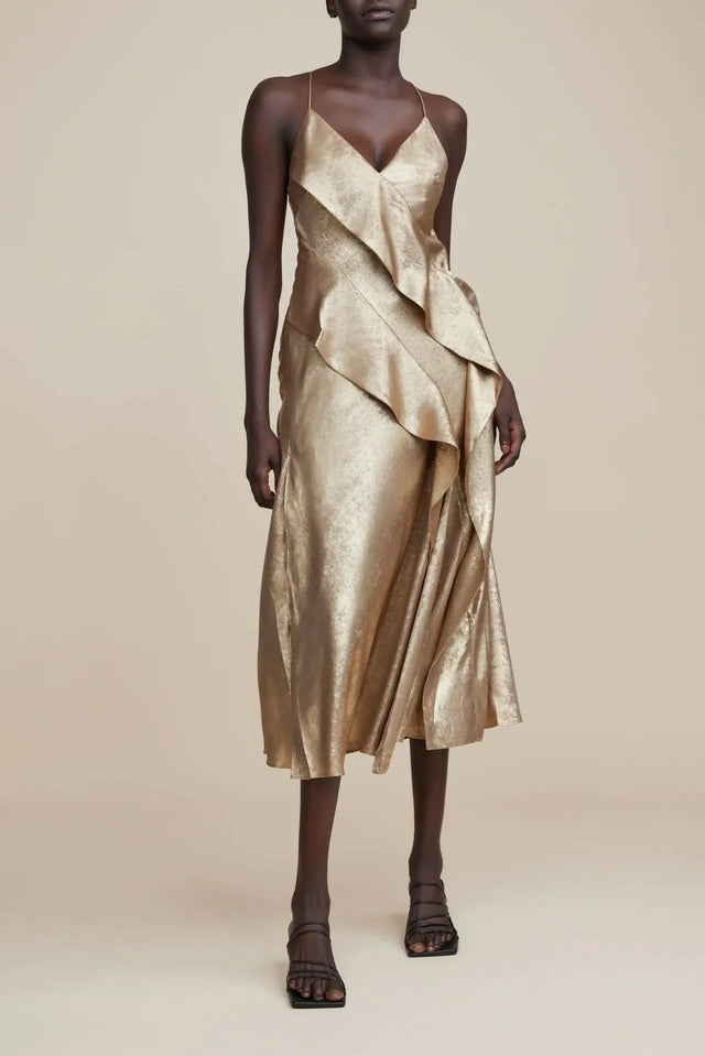 Acler Queensbridge Dress Gold Size 8 & 12 - Dresses