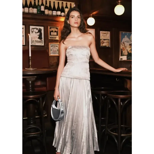Acler Rockland Midi Dress Silver - Dresses