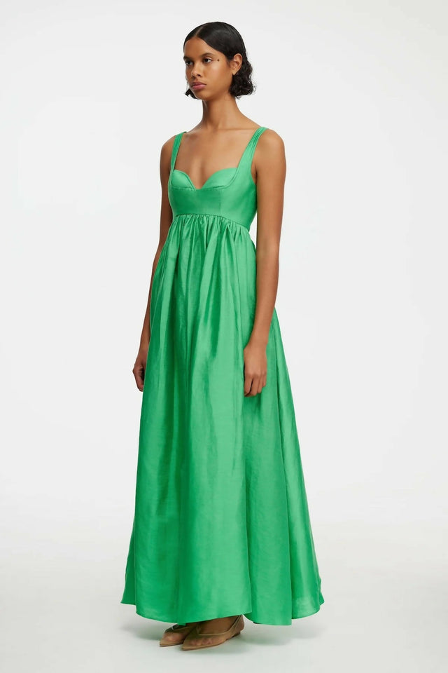 Acler Sandgate Midi Dress Shamrock Size 10 - 10 / Green - Dresses