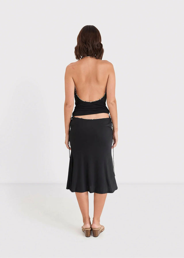 Acre Lou Hariette Midi Skirt & Tatiana Cowl - 6 / Black - Outfit Sets