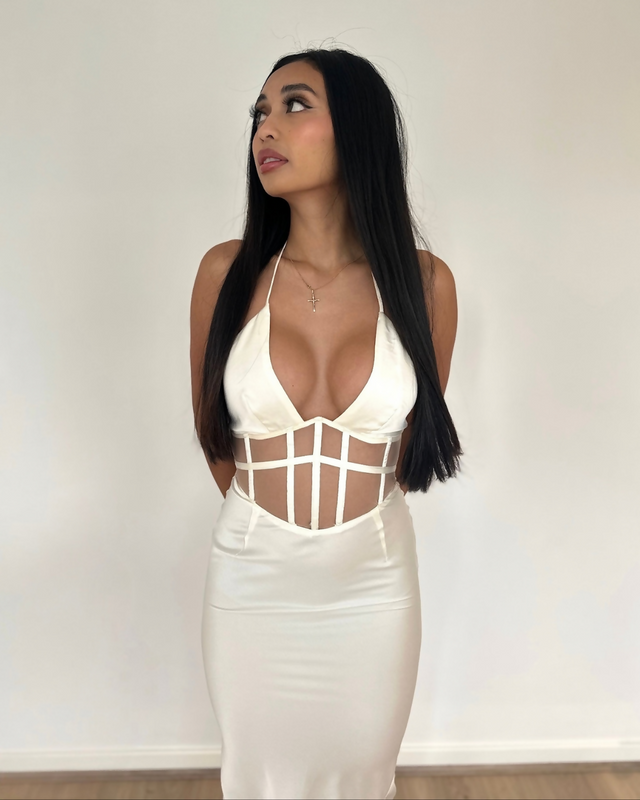Derma Department Harlow Midi Dress White