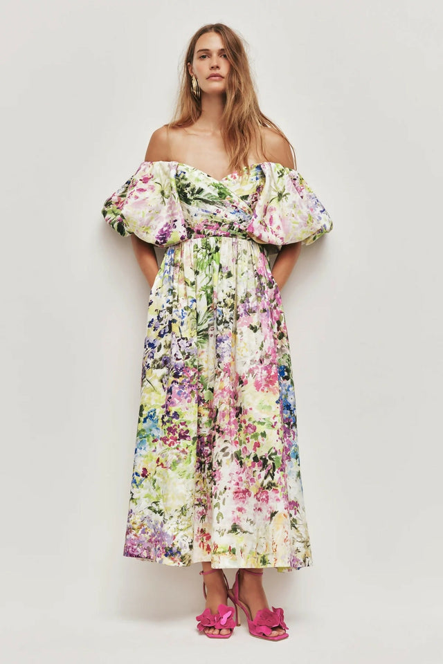 Aje Adina Midi Dress - 10 / Multi - Dresses