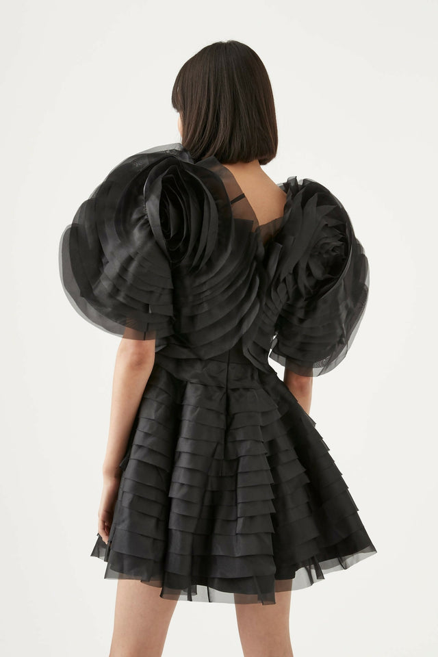 Aje Amour Ruffle Mini Dress | Black - Dresses