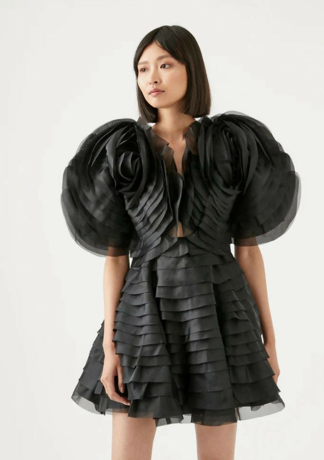 AjeAmourBlackDressDesignerDressHire