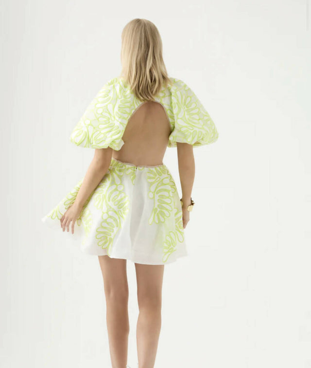 Aje Appliqué Botanical Mini Dress - 6 / Multi - Dresses