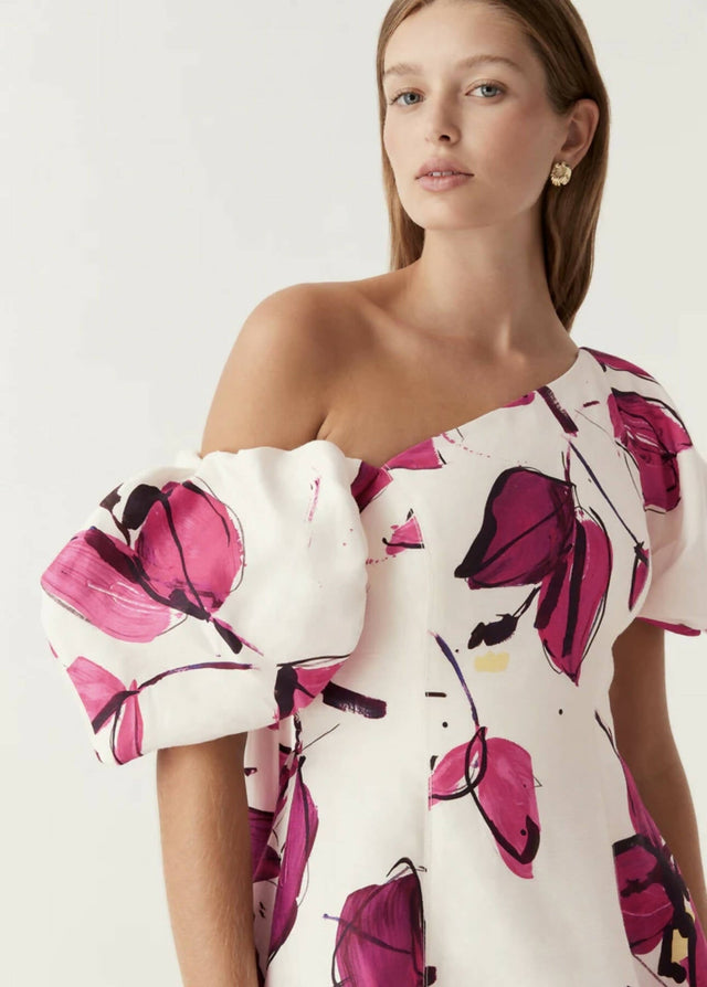 Aje Arista Tulip Sleeve Midi Dress - 10 / Multi - Dresses