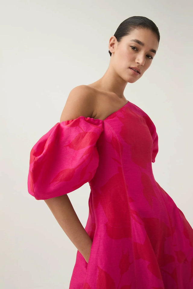Aje Arista Tulip Sleeve Midi Dress - Dresses