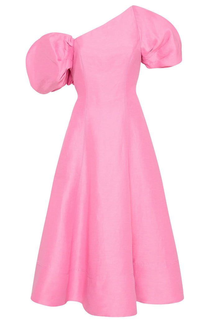 Aje Arista Tulip Sleeve Midi Dress Pink - 8 / Pink - Dresses