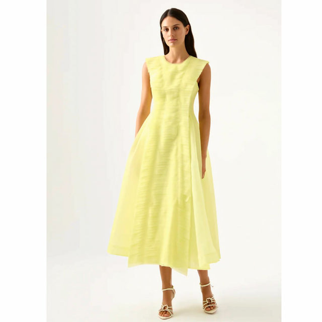 AJE - Aje Astrid Pleat Panel Midi Dress
