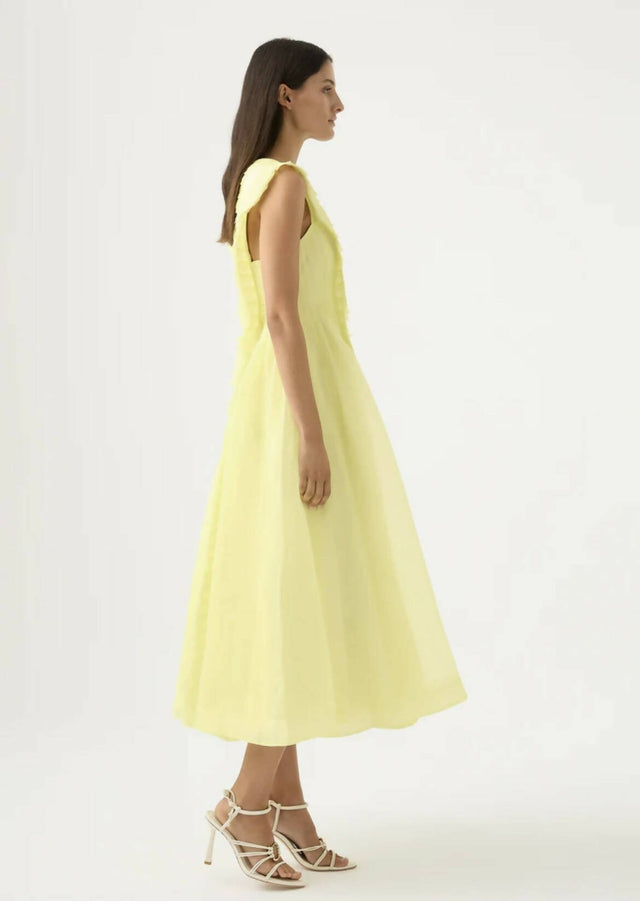 AJE - Aje Astrid Pleat Panel Midi Dress