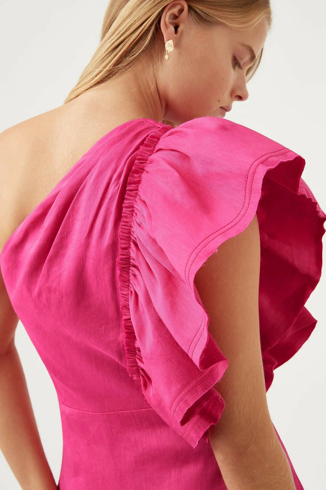 Aje Bonjour Asymmetrical Midi Dress - Dresses