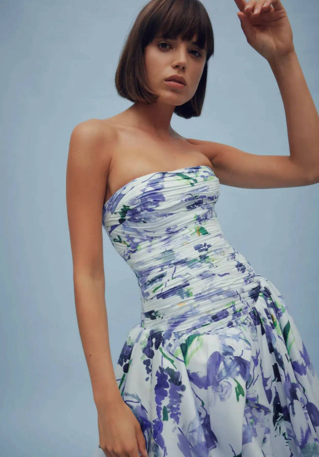 Aje Bubble Hem Maxi Gown - 8 / Floral - Dresses