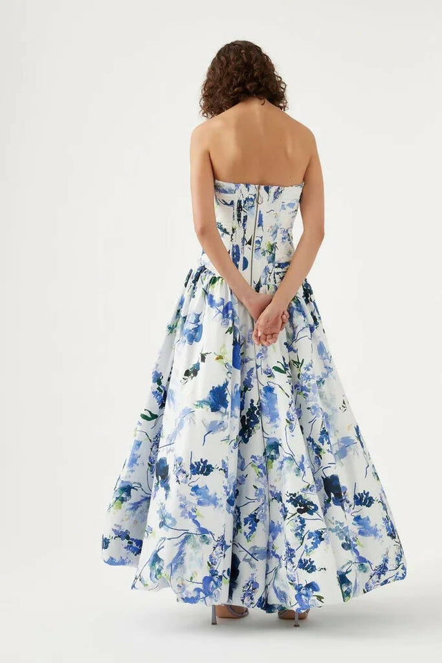 Aje Bubble Hem Maxi Gown - 8 / Floral - Dresses