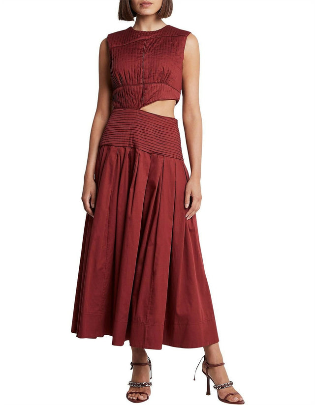 Aje Cascade Cut out Dress - 10 / Red - Dresses