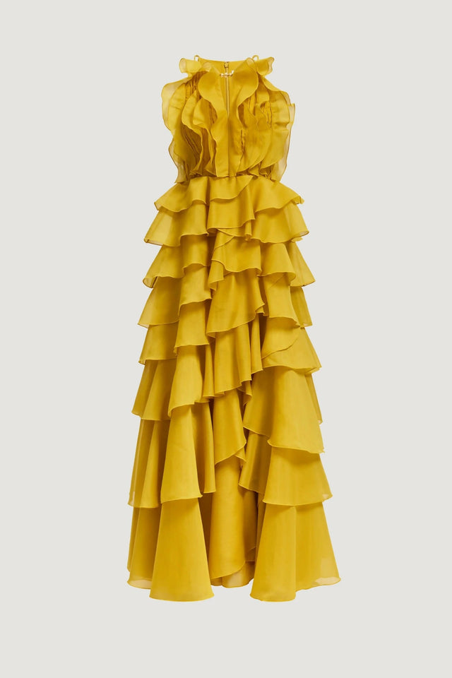 Aje Cleo Gown Marigold Yellow Size 12 - 12 / Yellow - Dresses