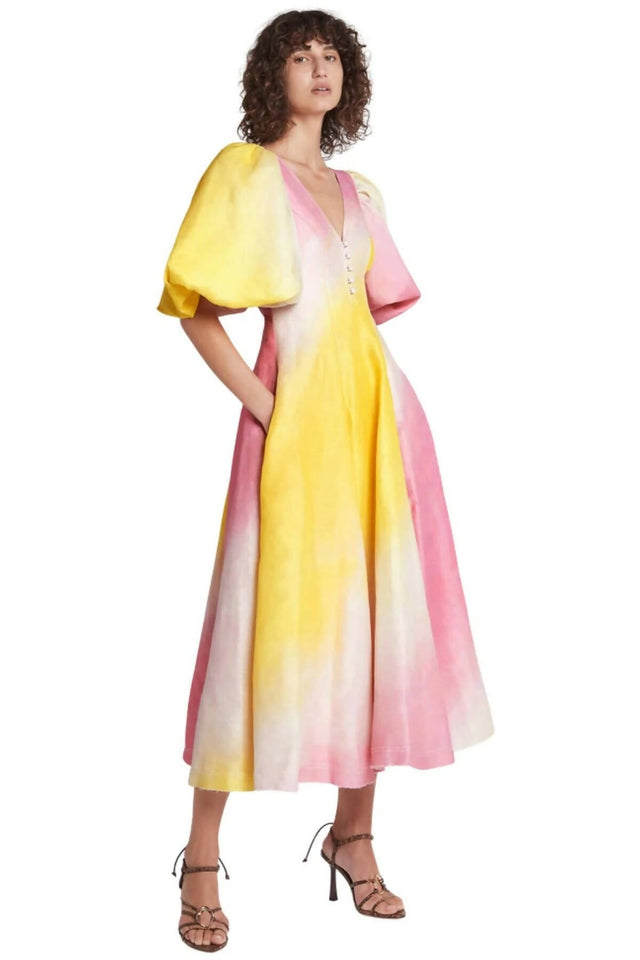 Aje Cloud Burst Midi Dress - 10 / Multi - Dresses