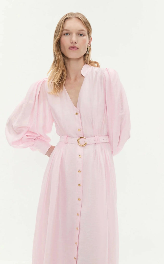 Aje Colette Shirt Dress - 10 / Pink - Dresses