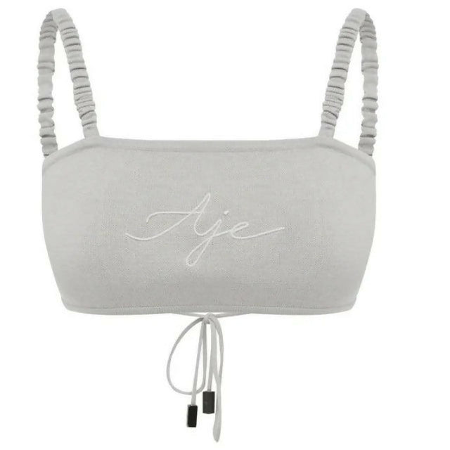 Aje Elle Bandeau - 6 / Gray - Tops