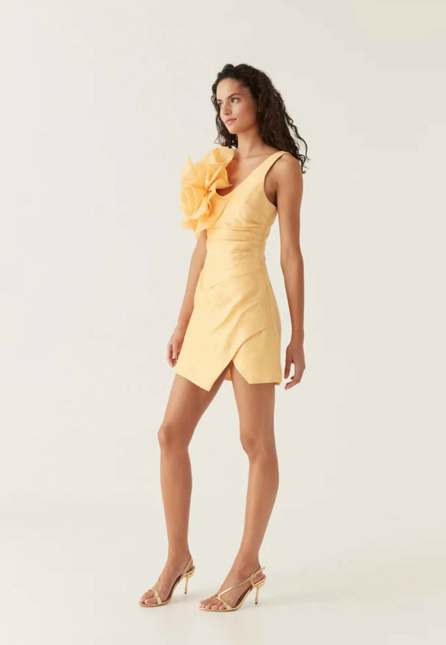 Aje Energy Mini Dress Marigold Yellow Size 6 8 & 10 - Dresses