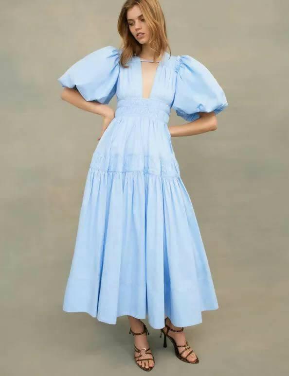 AJE - Aje Fallingwater Gathered Midi Dress