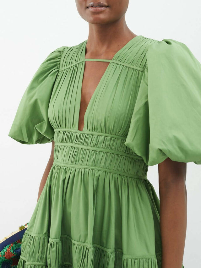 Aje Fallingwater Midi Dress Green Size 12 - 12 / Green - Dresses