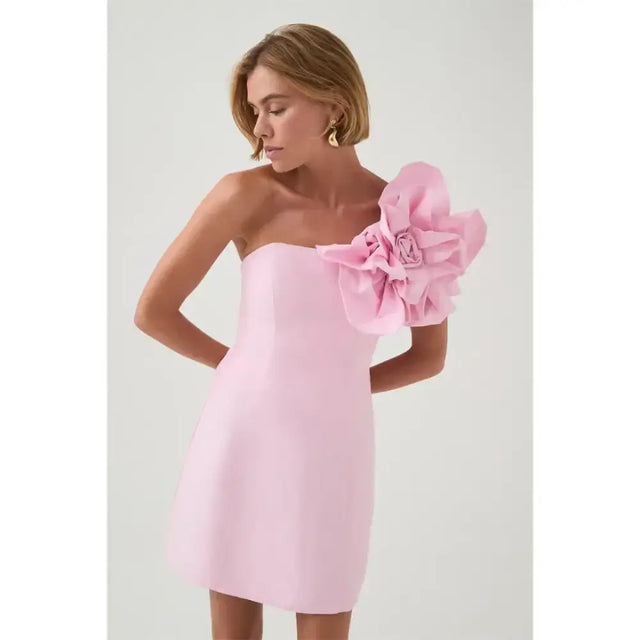 Aje Florence Mini Dress Pink Size 6 - 6 / Pink - Dresses