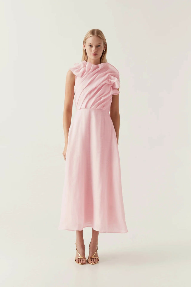 Aje Genesis Midi Dress in Soft Pink Size 14 - 14 / Pink - Dresses
