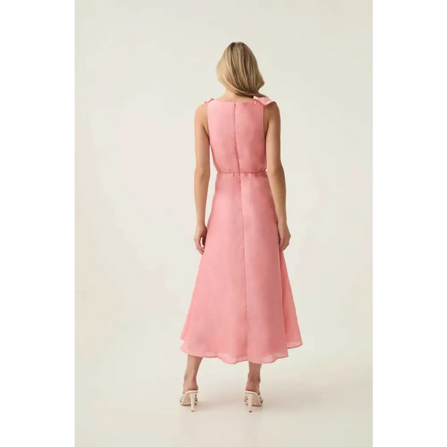 Aje Genesis Midi Dress Washed Coral Pink Size 8 & 10 - Dresses