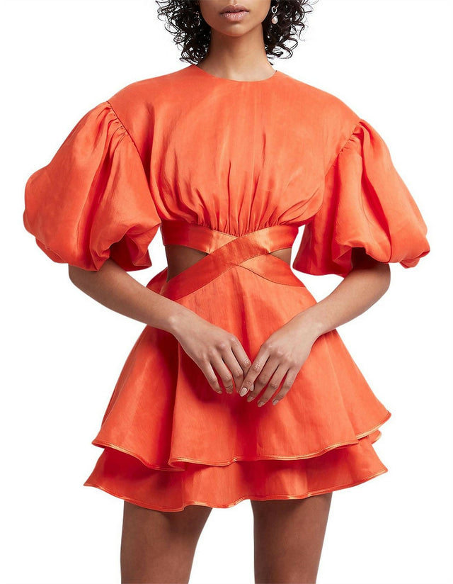 Aje Gracious Cut Out Mini in Saffron Red Size AU 6 - 6 / Red - Dresses
