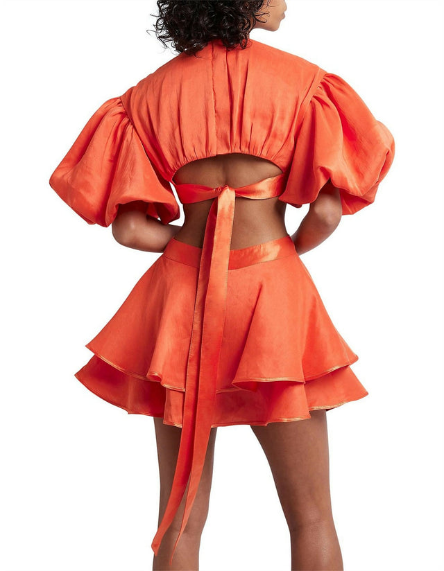 Aje Gracious Cut Out Mini in Saffron Red Size AU 6 - 6 / Red - Dresses
