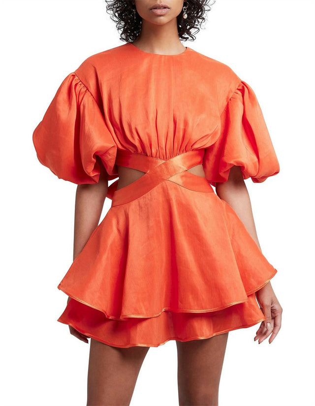 Aje Gracious Cut Out Mini in Saffron Red Size AU 6 - 6 / Red - Dresses