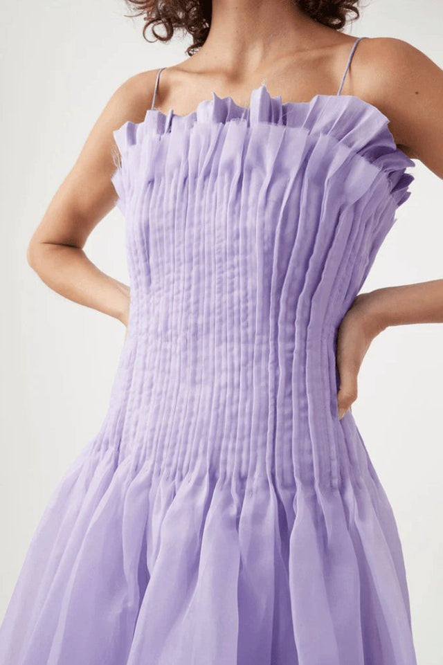 AJE - Aje Horizon Pintucked Midi Dress