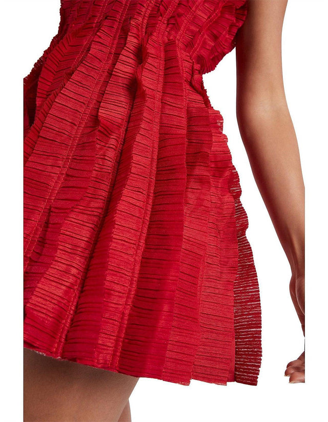 AJE - Aje Hybrid Sleeveless Mini Dress in Scarlet Red