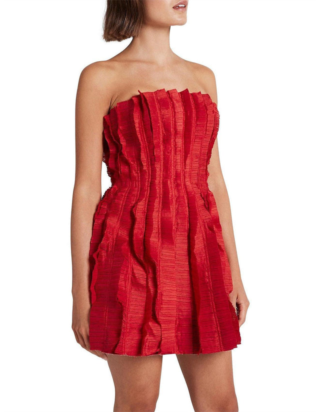 AJE - Aje Hybrid Sleeveless Mini Dress in Scarlet Red