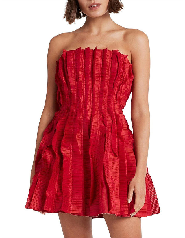 AJE - Aje Hybrid Sleeveless Mini Dress in Scarlet Red
