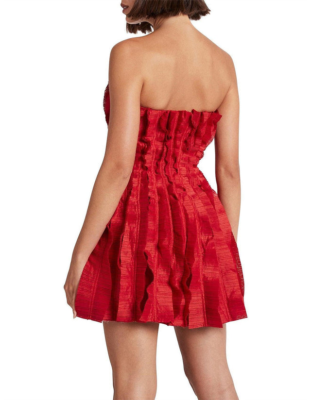 AJE - Aje Hybrid Sleeveless Mini Dress in Scarlet Red