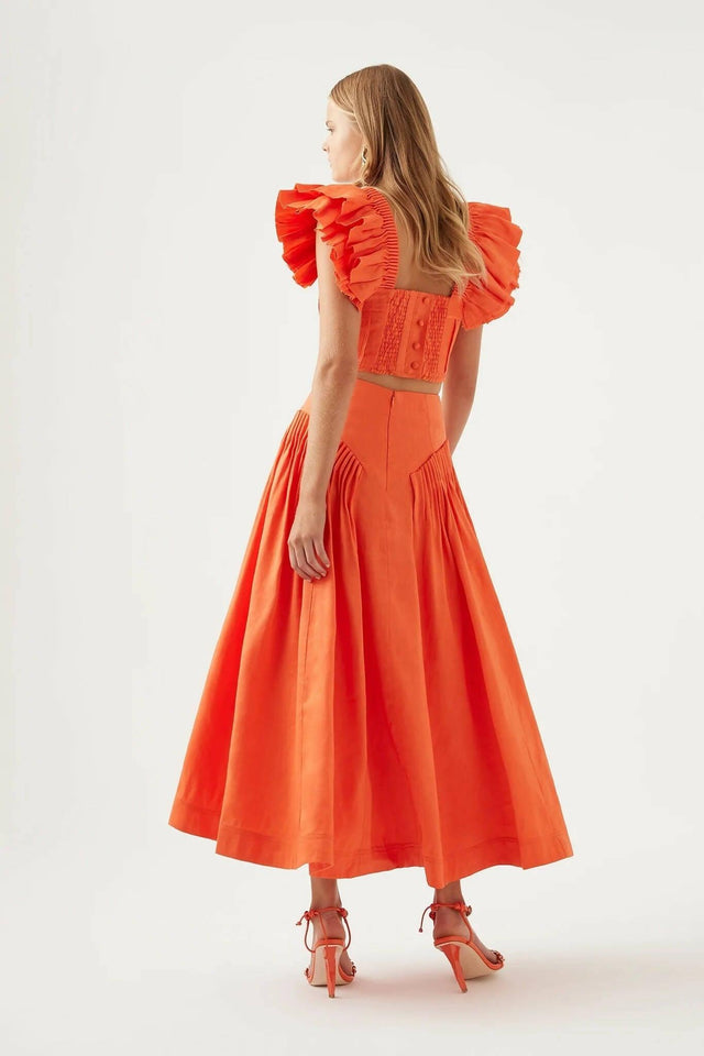 AJE - Aje Imagination Frill Sleeve Top & Yves Midi Skirt