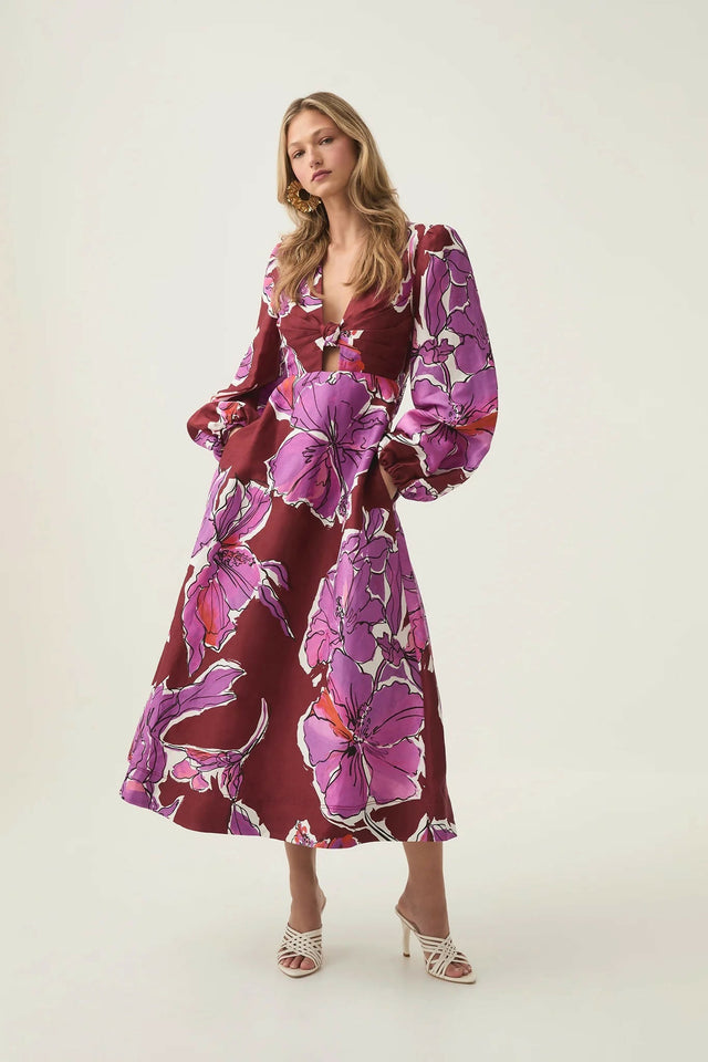Aje Inflorescence Midi Dress - Sale - 16 / Multi - Dresses