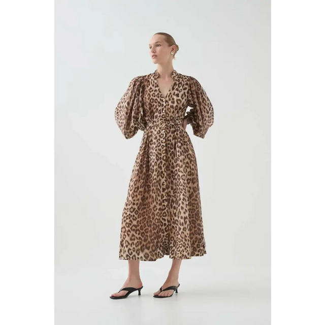 Aje Isabella Shirtdress Leopard Print Size AU 12 - 12 / Print - Dresses