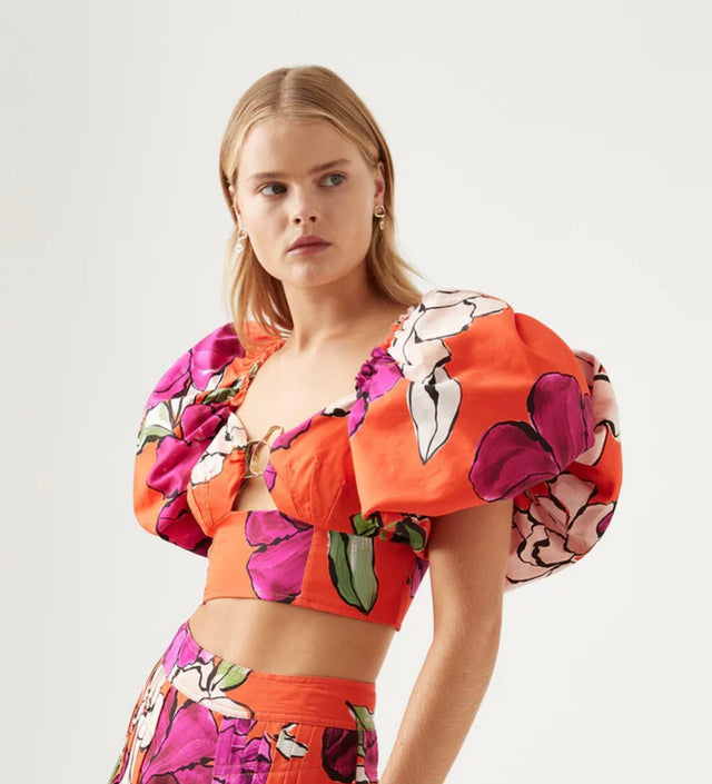 AJE - Aje Marcel Puff Sleeve Bodice & Matching Shorts