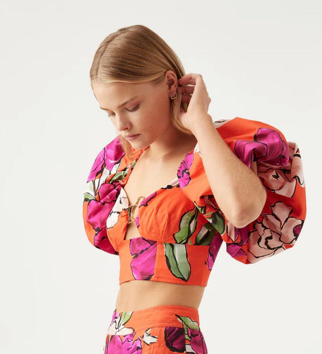 AJE - Aje Marcel Puff Sleeve Bodice & Matching Shorts