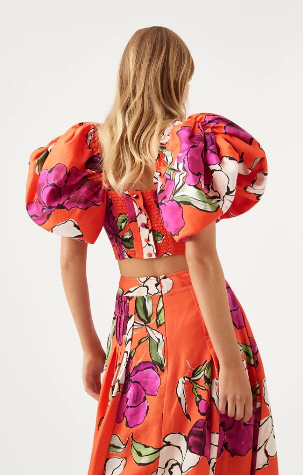 Aje Marcel Top And Lewis Skirt In Vivid Camellia - Dresses