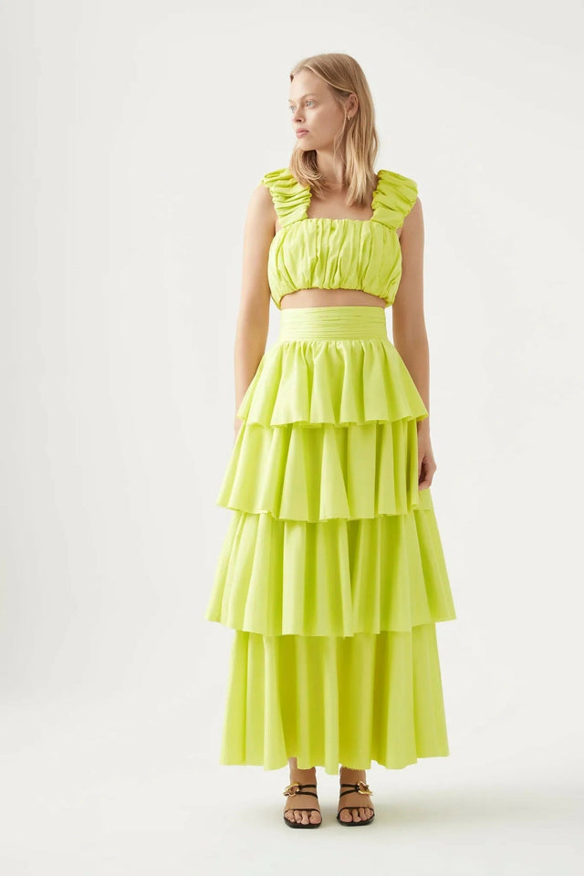 Aje Medina Set in Lime Green - 6 / Green - Outfit Sets