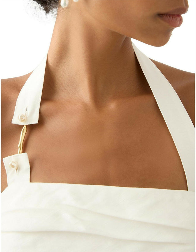 Aje Mika Draped Split Maxi Dress - Dresses