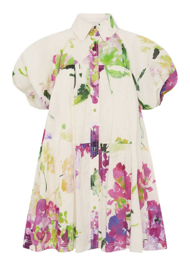 Aje Pablo Smock Mini Dress - 6 / Multi - Dresses