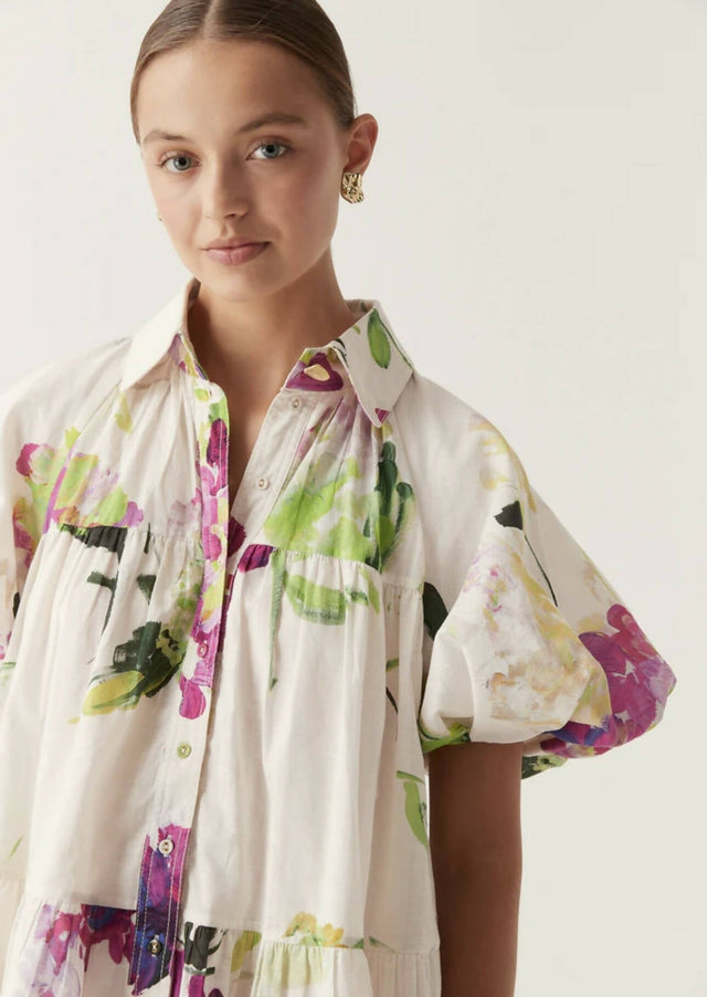 Aje Pablo Smock Mini Dress - 6 / Multi - Dresses